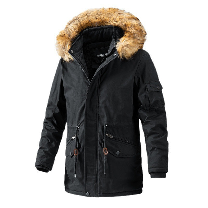 Men’s Long Washed Jacket – Casual Fall & Winter Coat