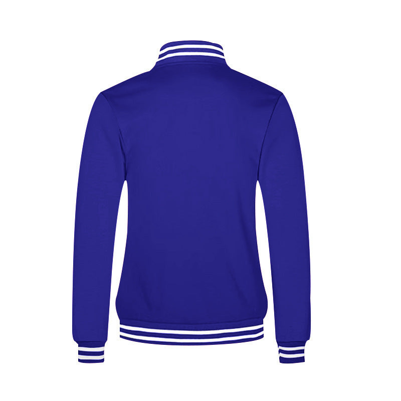 Cross-Border Men's Autumn and Winter Fleece American Retro Baseball Jacket Loose Casual Stand Collar Single-Breasted Men's Coat by DERILUJA LLC