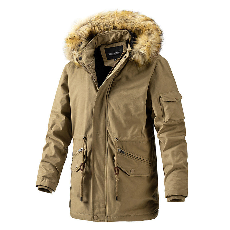 Men’s Long Washed Jacket – Casual Fall & Winter Coat