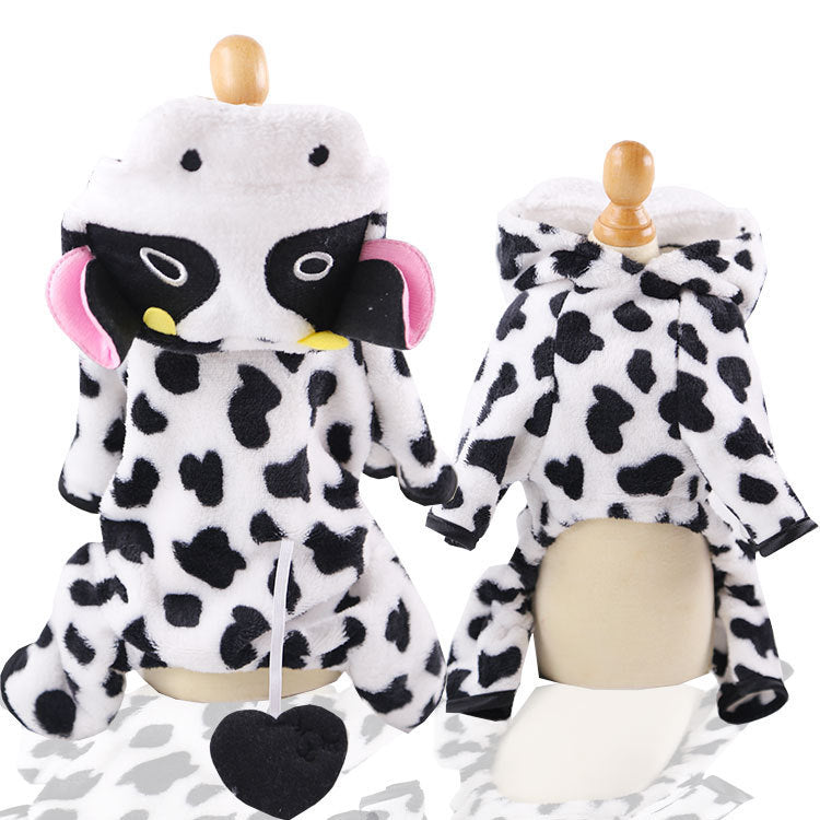 Cross-Border Pet Dog Clothes, Cat Autumn and Winter Four-Legged Cotton Coat, Cartoon Transformation Clothing, Cat Clothing, Dog Clothing Supplies by DERILUJA LLC