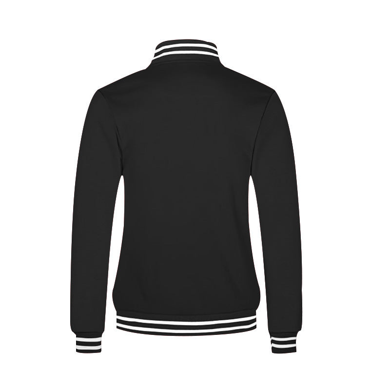 Cross-Border Men's Autumn and Winter Fleece American Retro Baseball Jacket Loose Casual Stand Collar Single-Breasted Men's Coat by DERILUJA LLC