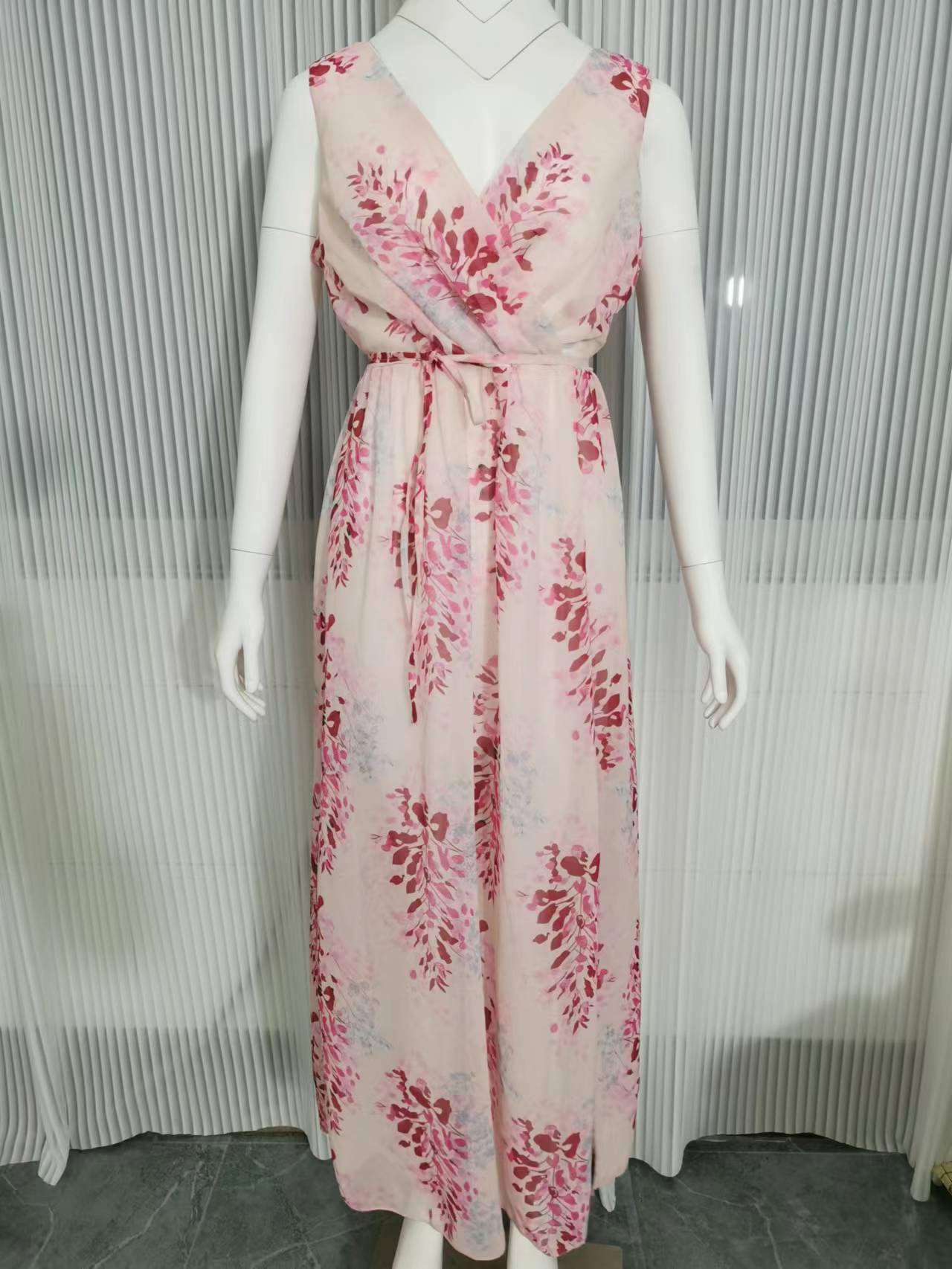 Dress Summer 2023 New Independent Station Wish Amazon Chiffon Print Strap Skirt Foreign Trade Women's Skirt by DERILUJA LLC