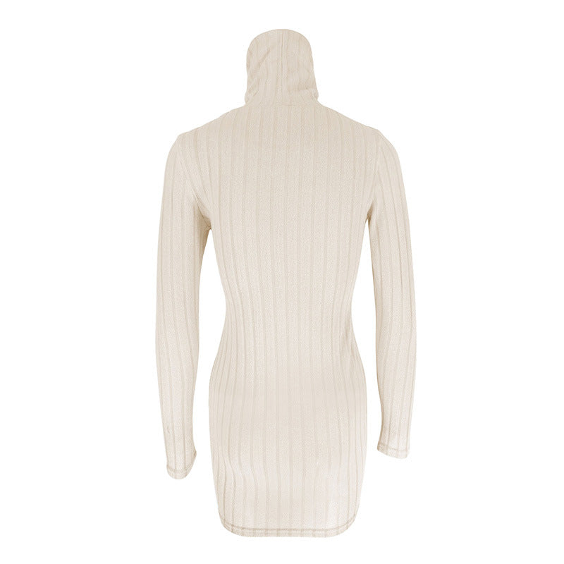 Women’s long-sleeve bodycon mini dress by DERILUJA LLC