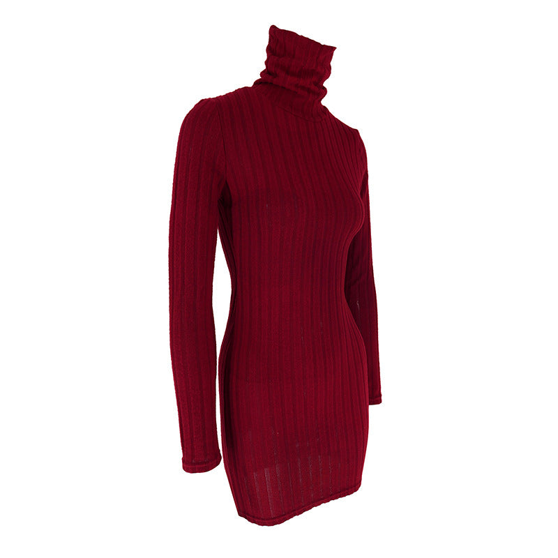 Women’s long-sleeve bodycon mini dress by DERILUJA LLC
