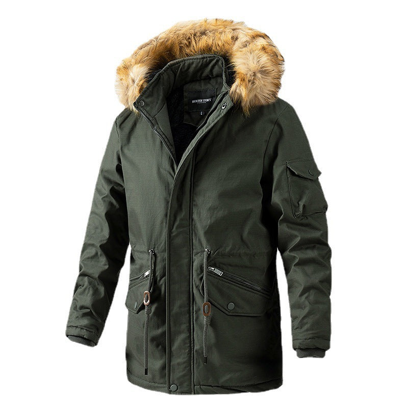 Men’s Long Washed Jacket – Casual Fall & Winter Coat