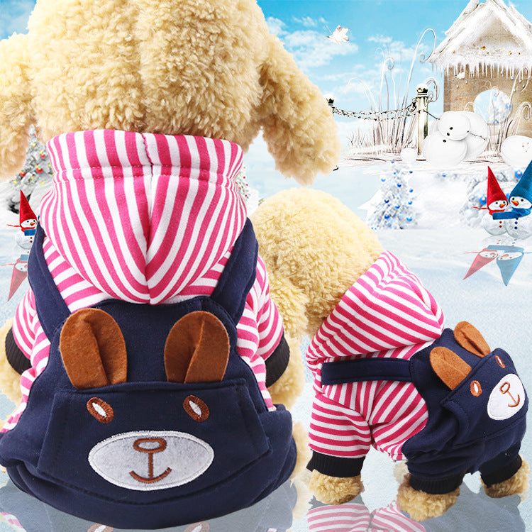 Cross-Border Pet Dog Clothes, Cat Autumn and Winter Four-Legged Cotton Coat, Cartoon Transformation Clothing, Cat Clothing, Dog Clothing Supplies by DERILUJA LLC