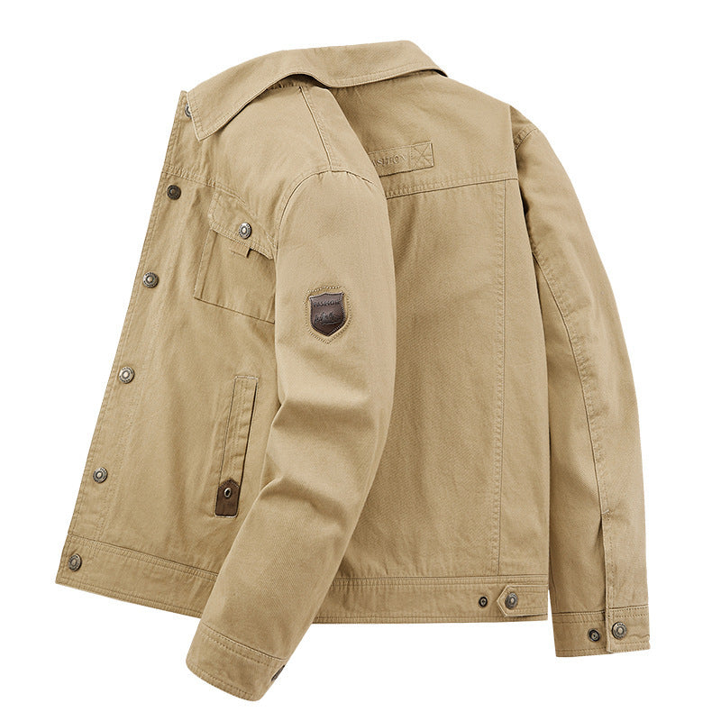 Men’s Turn-Down Collar Casual Jacket – Lightweight Fall Layer