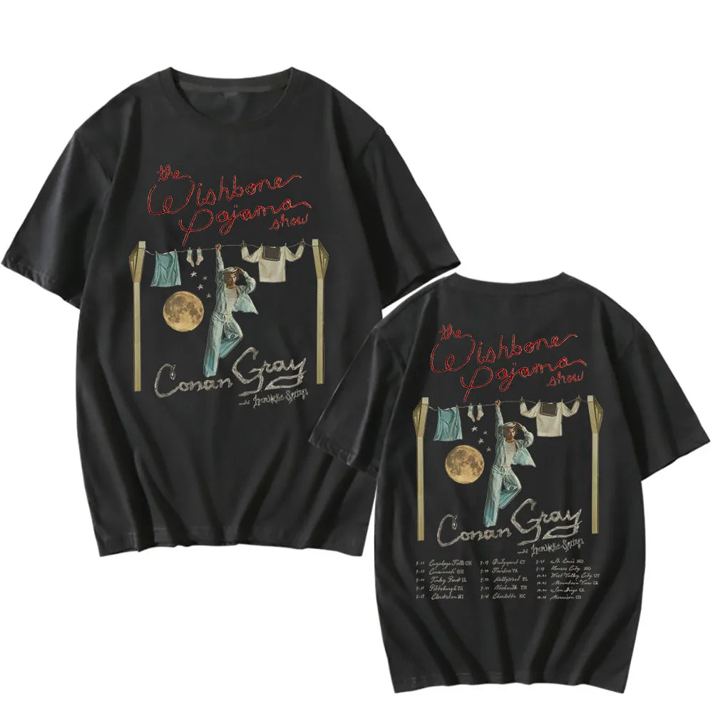 Conan Gray The Wishbone Pajama Show Tour T-shirt 2026 NEW Album Printing Tshirts Cotton Summer Men Women T Shirt Streetwear Male by DERILUJA LLC