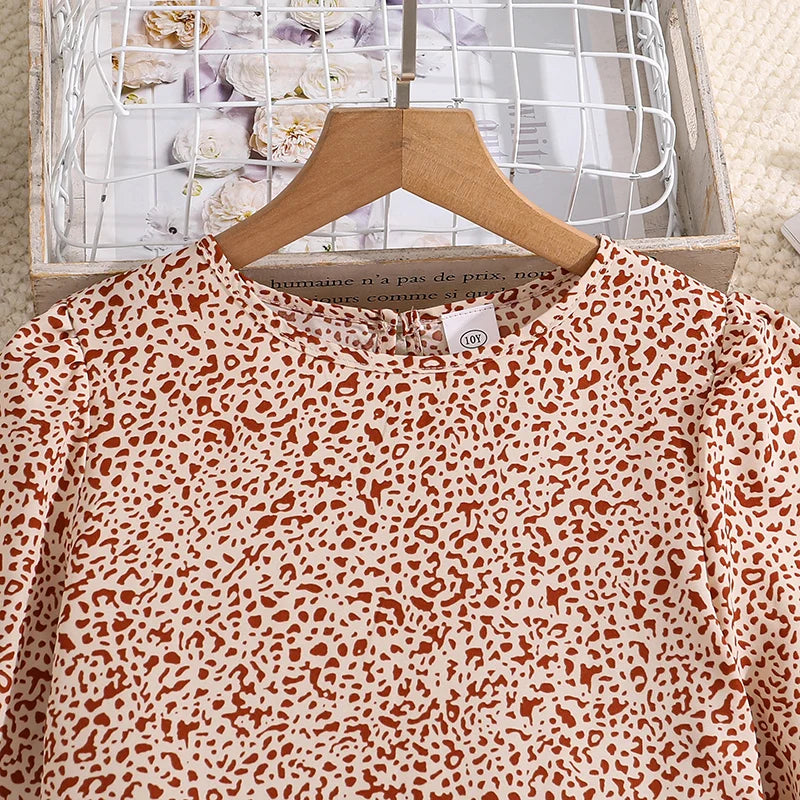 Kids Casual Dress for Girls 2026 New Spring Autumn Teenager Full Printing Long-Sleeved Dress Princess Dress Kids Daily Clothes by DERILUJA LLC