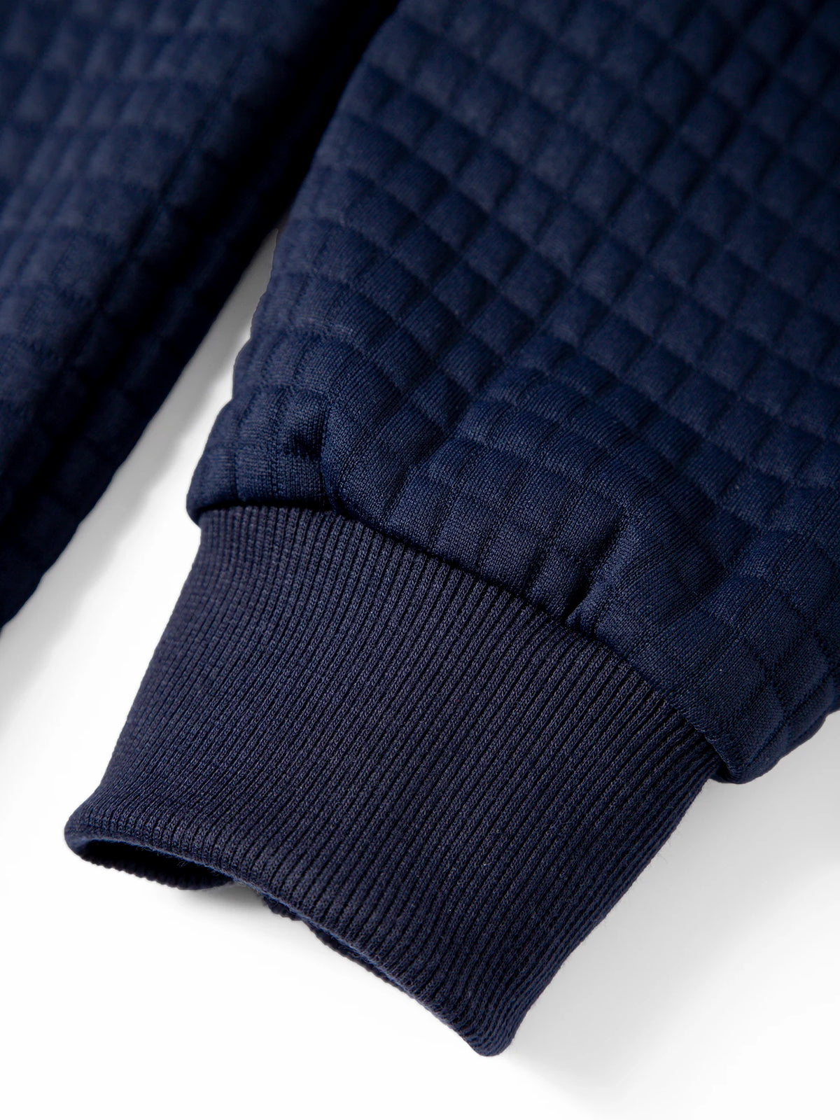 Men’s Textured Waffle Hoodie – Casual Fall Pullover