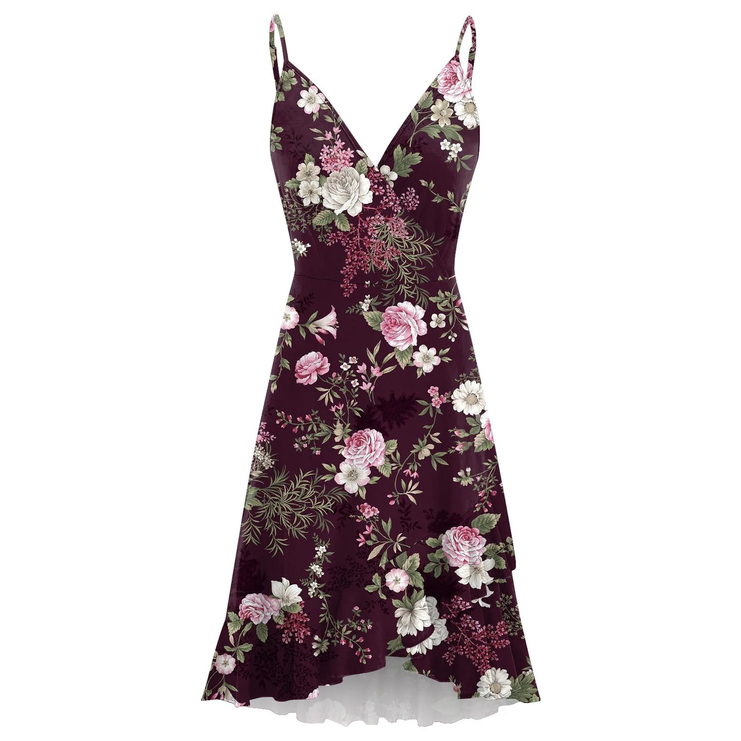 New 2026 Summer Rose print dress Women Mini Print Dress Casual Fashion Sleeveless Party Evening Mini Women's Dress Vestidos by DERILUJA LLC