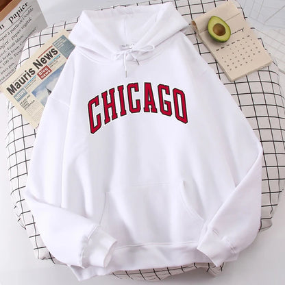 American City Chicago Prints Women Hoodies Fashion Newtracksuit High Quality Sweatshirts Autumn Comfortable Female Sportswear cho