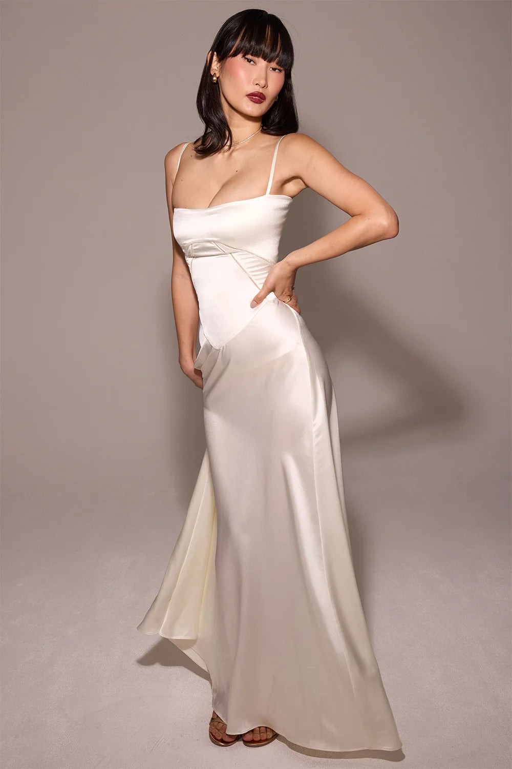 Women's new sexy slip dress slim backless dress long evening dress for women by DERILUJA LLC