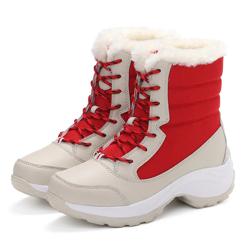 Women Boots Waterproof Winter Snow Boots Platform Shoes Warm Lining Winter  kodez