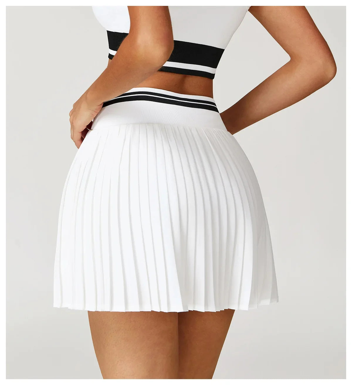 Summer Anti-Glare Tennis Skirts A-line Pleated Yoga Shorts Skirts Women High Waist Sports Fitness Skirt Gym Workout Sportswear by DERILUJA LLC