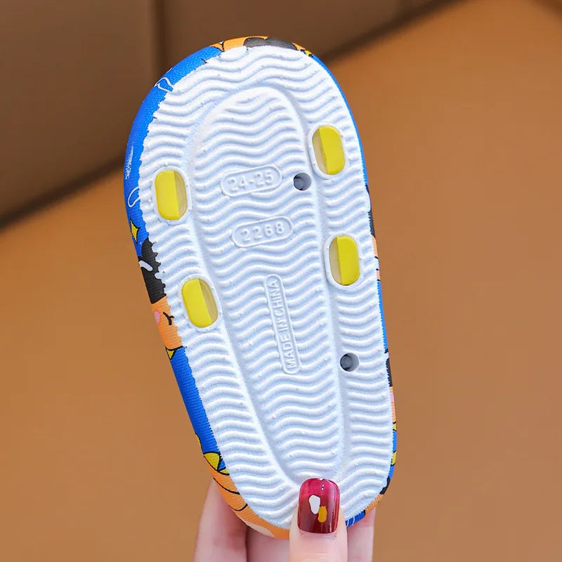 Cartoon Dinosaur Children Slippers Boy Girls Casual Shoes Flat Beach Water Shoes Indoor Soft Kids Cute Flip Flops for Boy Girl by DERILUJA LLC