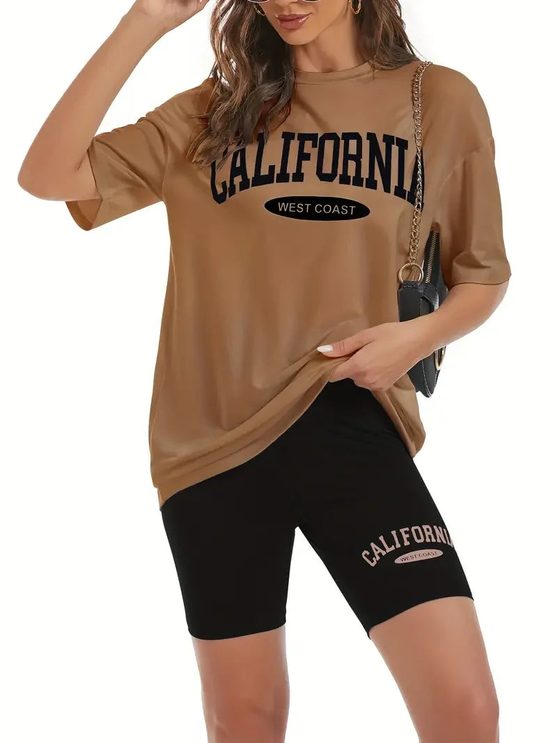 Califonia West Coast Printed T Shirt Women Cotton Loose Womens Tee Shirt Breathable Trend Tops Be Durable Female 2026 by DERILUJA LLC