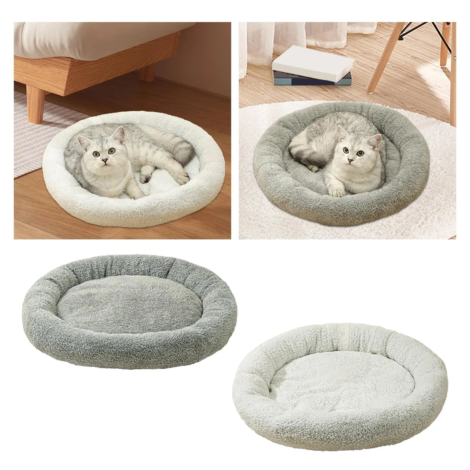 Luxurious Round Pet Bed for Furry Friends - Cozy Haven for Small by Badon Shop LLC