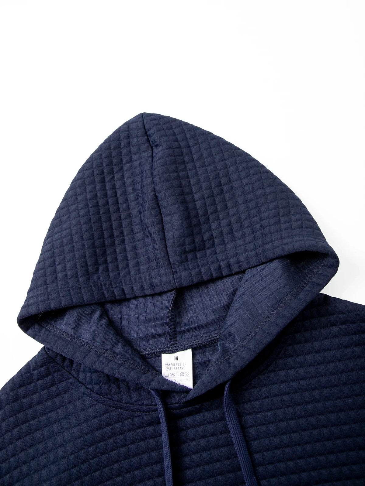 Men’s Textured Waffle Hoodie – Casual Fall Pullover