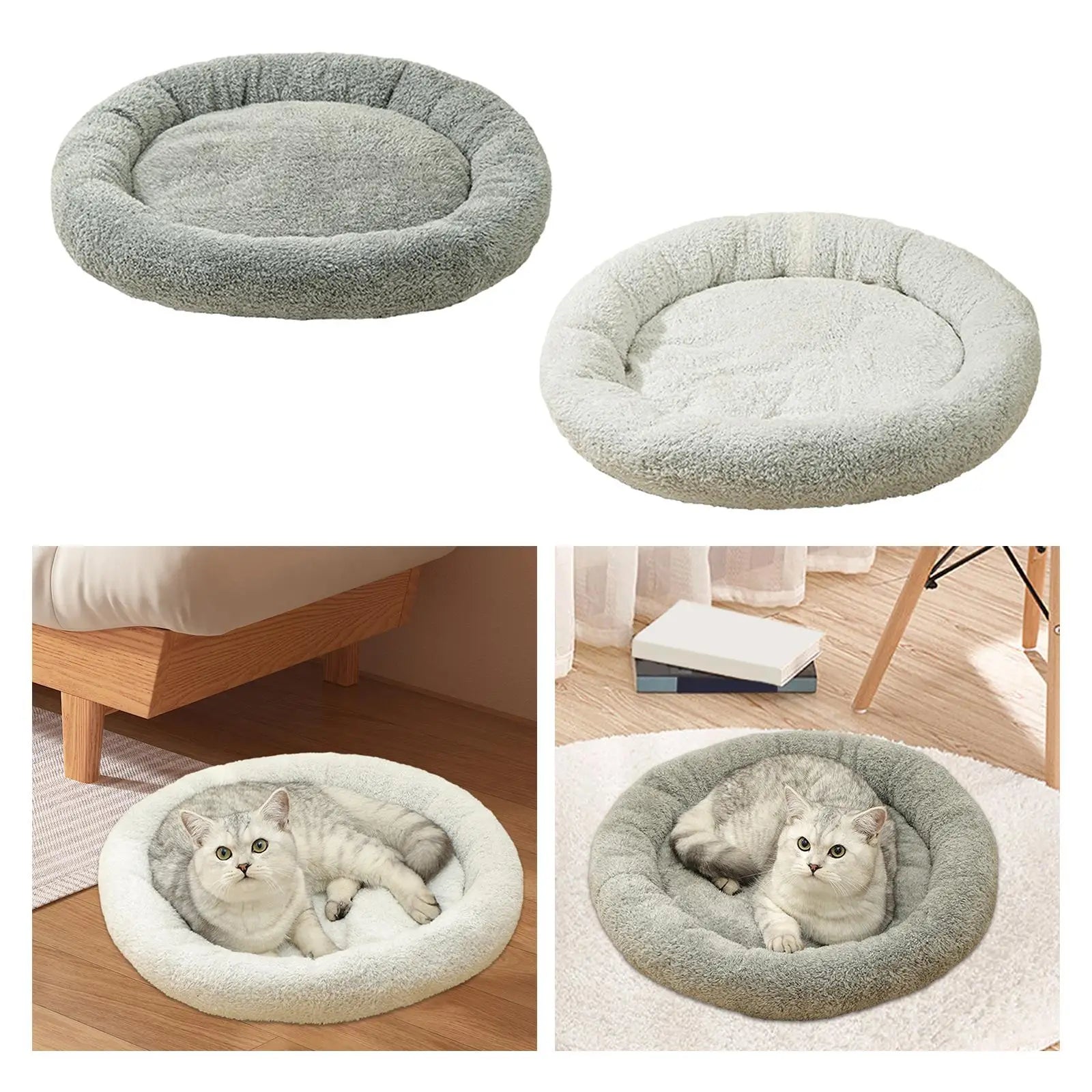 Luxurious Round Pet Bed for Furry Friends - Cozy Haven for Small by Badon Shop LLC