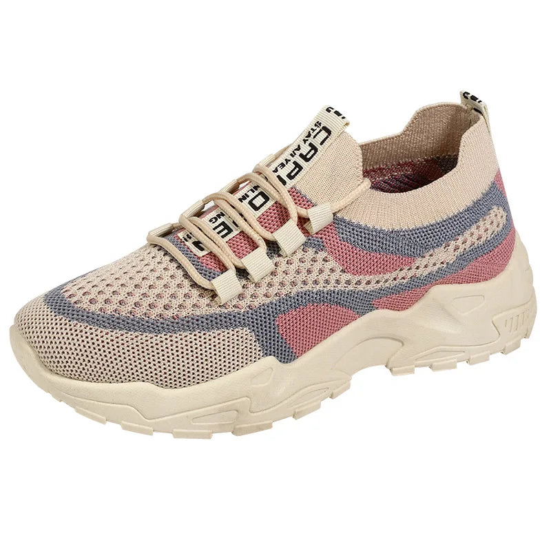 Chunky Sneakers 2025 Women's Casual Shoes Spring And Autumn Air Mesh Breathable Sports Shoes For Women's Soft Sole Running Shoes by DERILUJA LLC