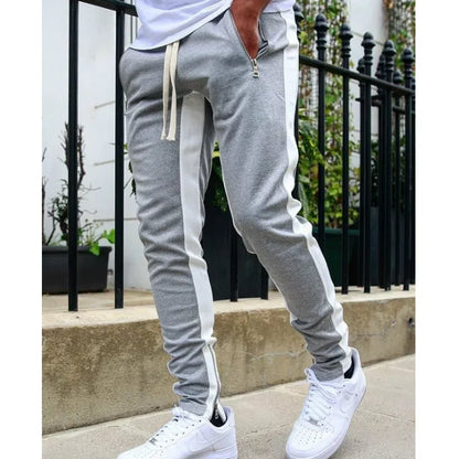 Sports Casual Pants Low Feet Zipper Cotton Summer Casual Men's Sports Pants