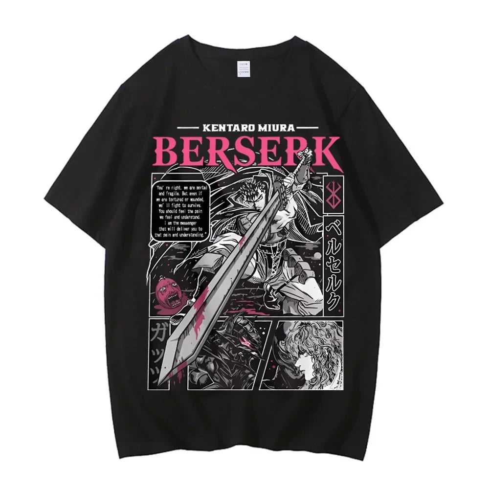 Anime Berserk T-shirt Summer Women's Short Sleeve T-shirt Printed Top 2026 Trendy T-shirt Fan Clothing Graphic T Shirts Y2K Tops by DERILUJA LLC