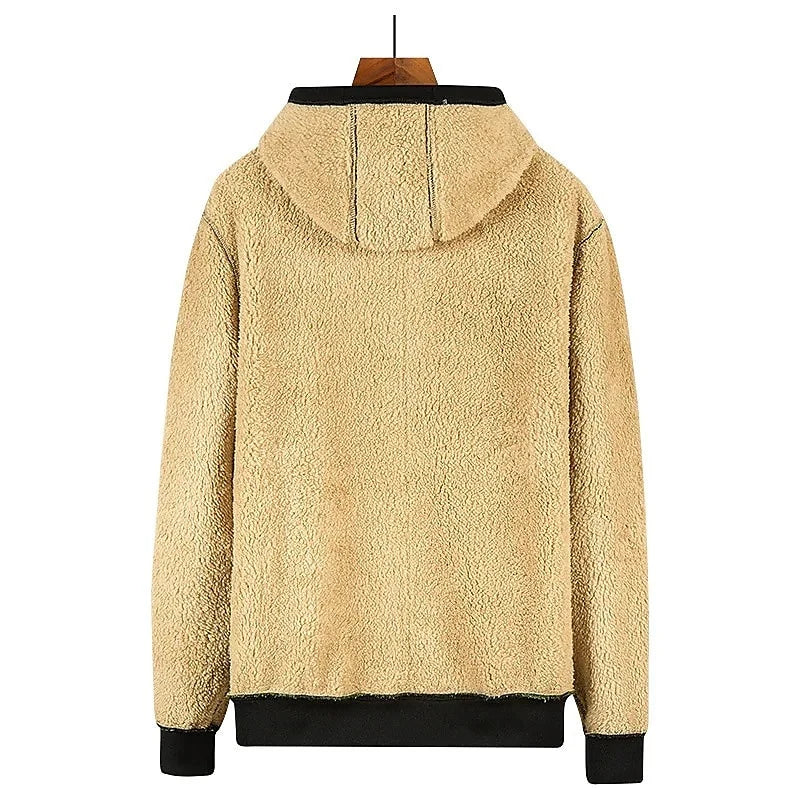 Men's Heavyweight Sherpa Fleece Lined Jackets Coats Windproof Zip Up Hoodie Winter Warm Hooded Sweatshirt Outerwear Outfits Tops by Badon Shop LLC