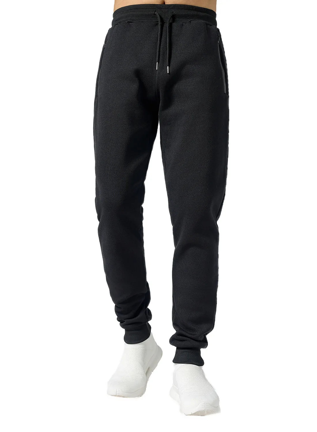 new Sweatpants Streetwear Trousers Men Pants Solid color Drawstring Zipper Pockets Cargo Pants Men Overalls Running pants by DERILUJA LLC