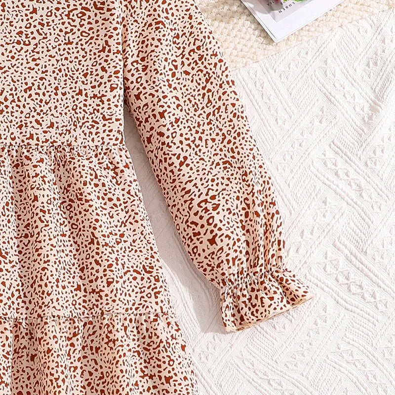 Kids Casual Dress for Girls 2026 New Spring Autumn Teenager Full Printing Long-Sleeved Dress Princess Dress Kids Daily Clothes by DERILUJA LLC