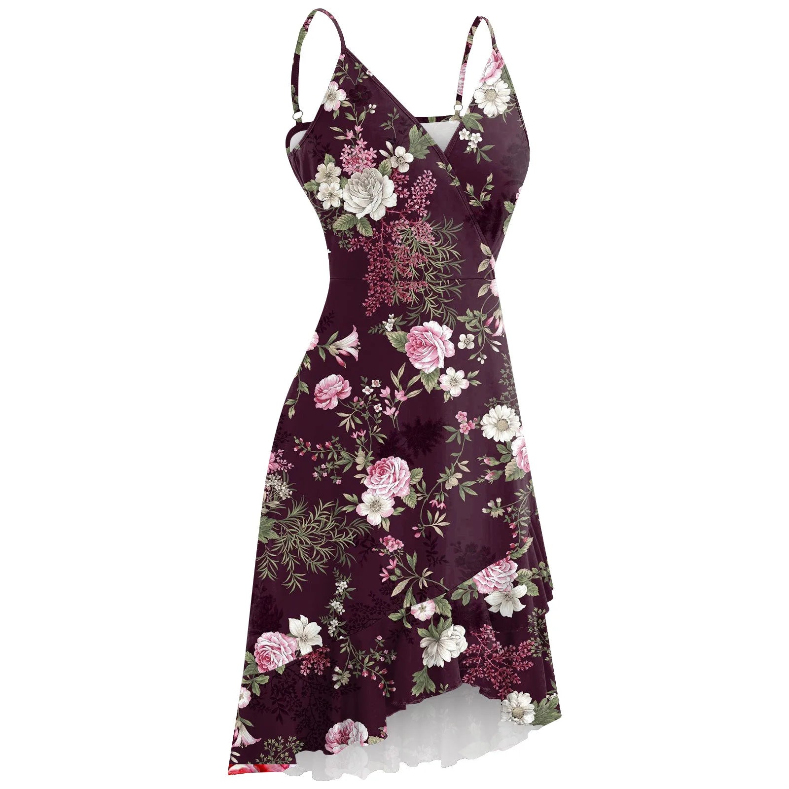 New 2026 Summer Rose print dress Women Mini Print Dress Casual Fashion Sleeveless Party Evening Mini Women's Dress Vestidos by DERILUJA LLC