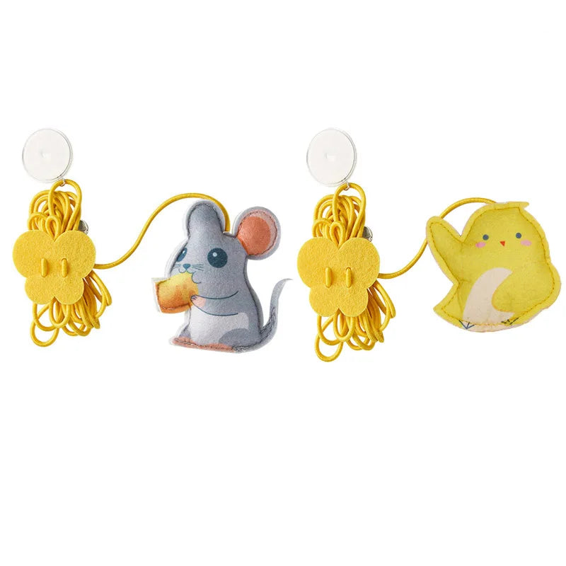 Pet Cat Toys Elasticity Retractable Hanging Door Type Interactive Toy For Kitten Mouse Catnip Scratch Rope Toy Pet Supplies by DERILUJA LLC