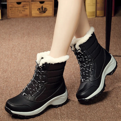 Women Boots Waterproof Winter Snow Boots Platform Shoes Warm Lining Winter  kodez