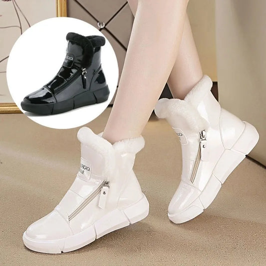 Winter Platform Boots Women Sneakers Shoes Woman High Top Casual Shoes Wedge kodez