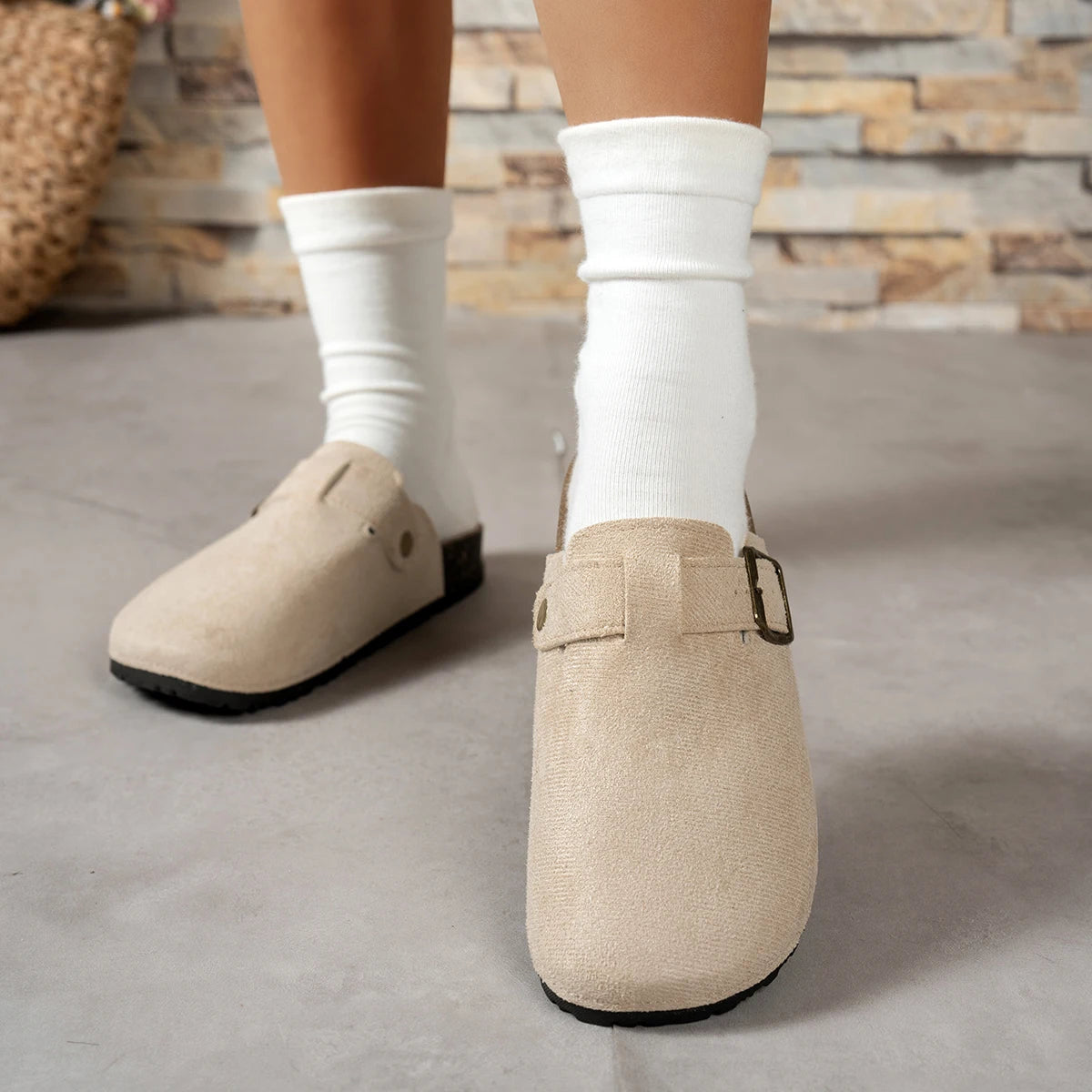 Spring and Autumn Elegant Baotou Sexy Flat Casual Shoes Fashionable Best Selling New Comfortable Plus Size Women's Shoes by DERILUJA LLC