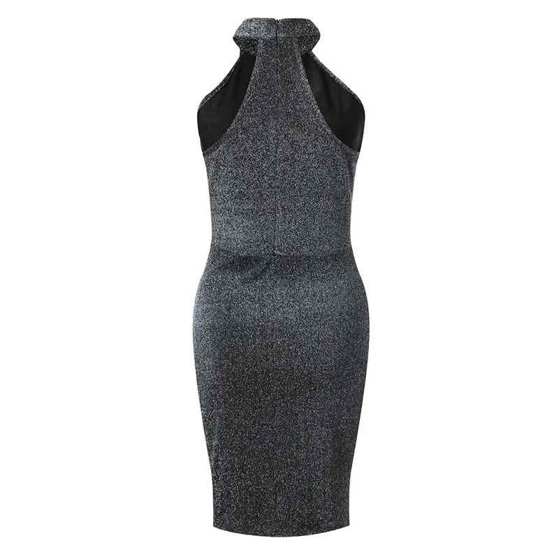 Women Sparkly Off Shouder Off Shouder Bodycon Mini Dress Evening Party Dress Casual Sleeveless Club Party Dresses Vestidos by DERILUJA LLC