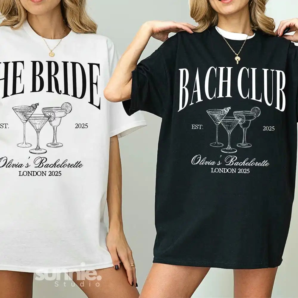 The Bach Club Hen Do T Shirt Hen Party Cocktail Shirt Bachelorette Funny Comfort Shirts Cotton Y2K Top Daily Trendy Streetwear 2026 by DERILUJA LLC