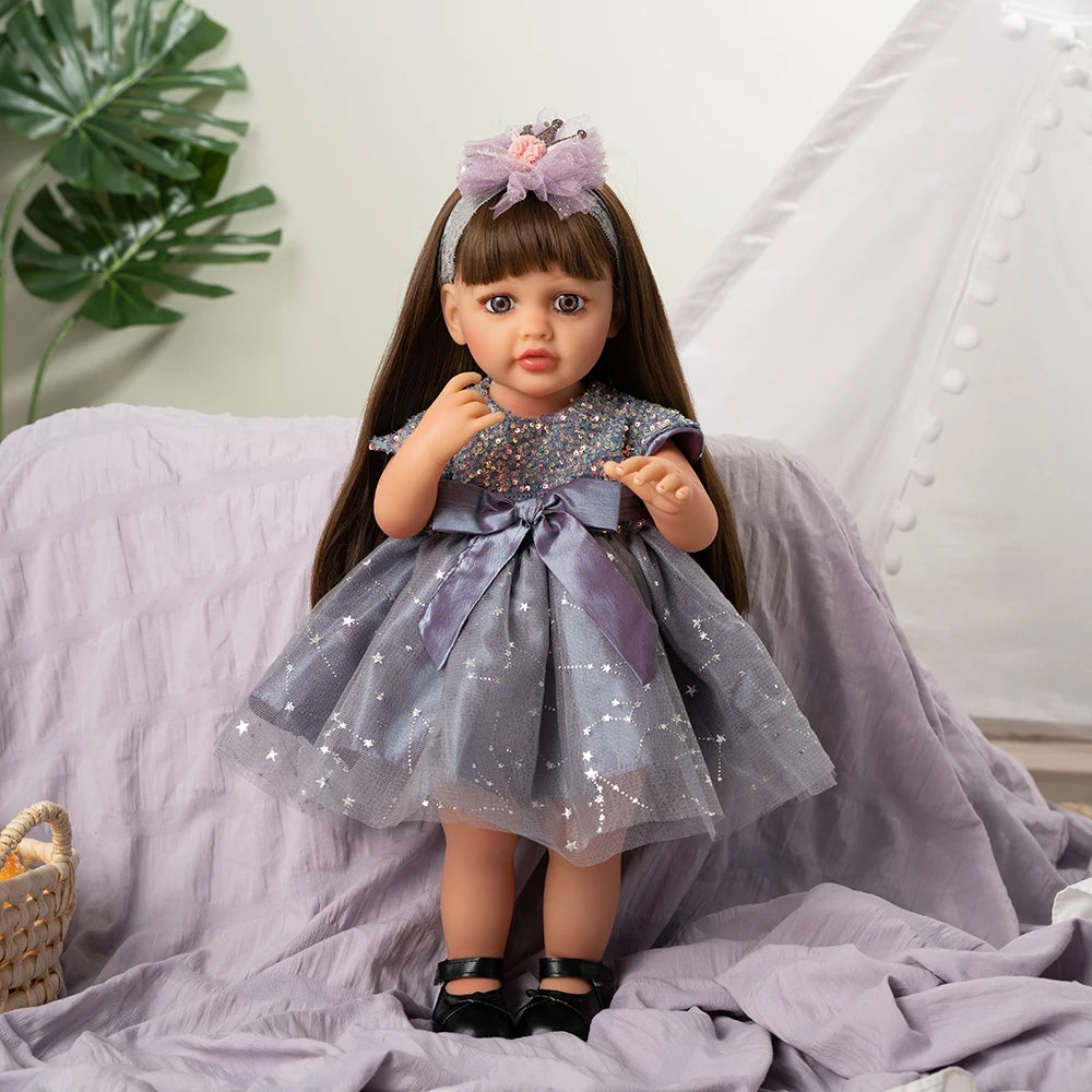 Doll Clothes Reborn Baby Dolls Clothes Dress For 55cm Reborn Doll DIY Handmade Princess Dress Dolls Accessories Kid Toy Gifts by DERILUJA LLC