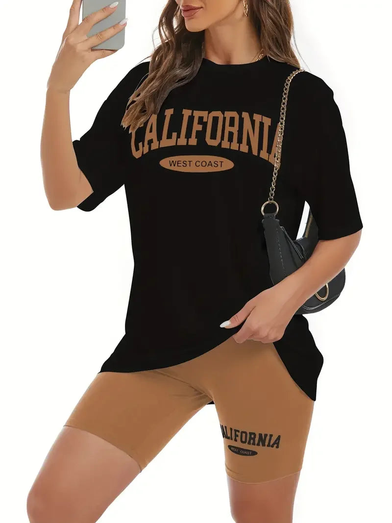 Califonia West Coast Printed T Shirt Women Cotton Loose Womens Tee Shirt Breathable Trend Tops Be Durable Female 2026 by DERILUJA LLC