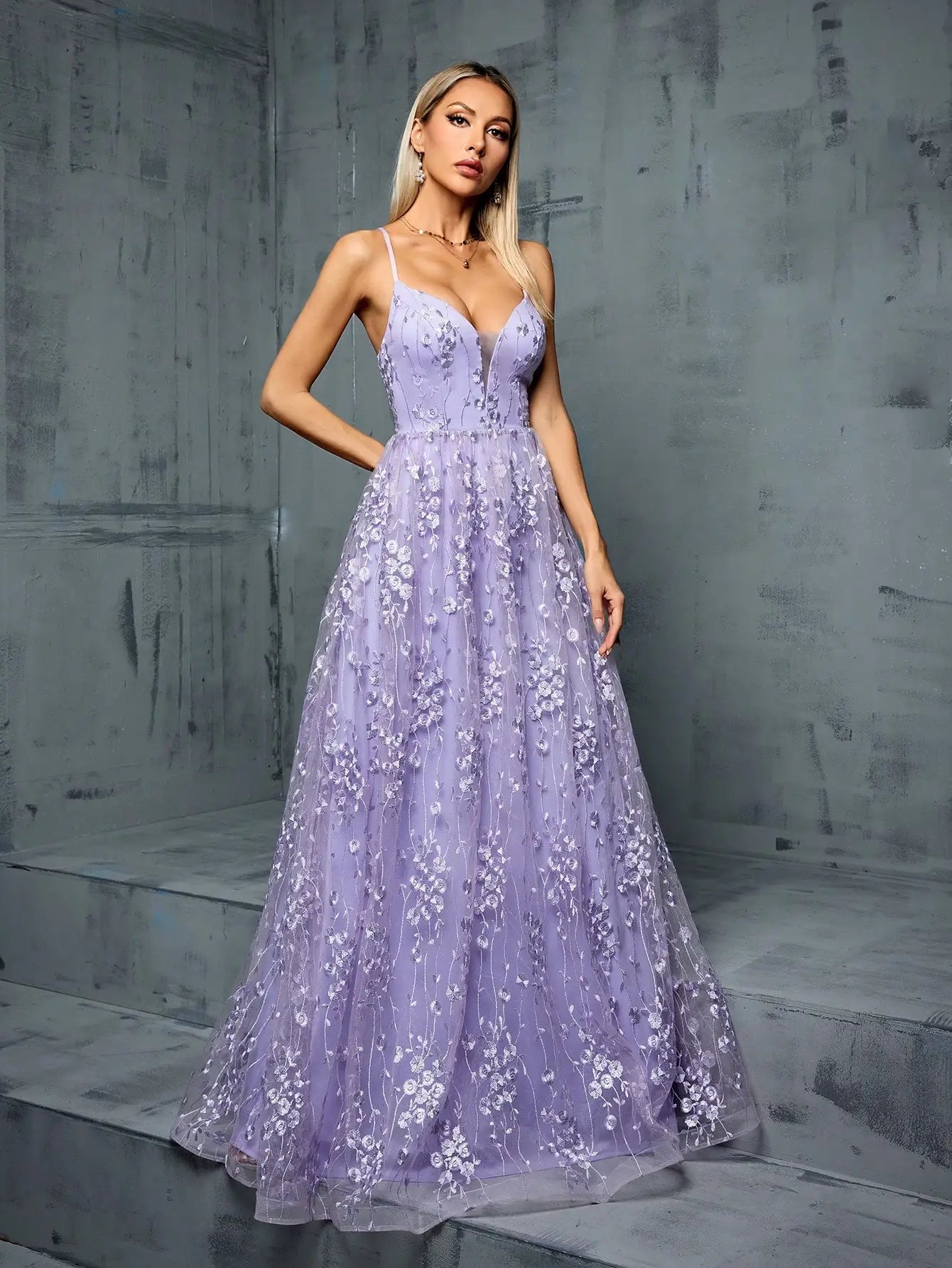 backless full skirt Evening gown Ball dress Party dress Bridesmaid dress by DERILUJA LLC