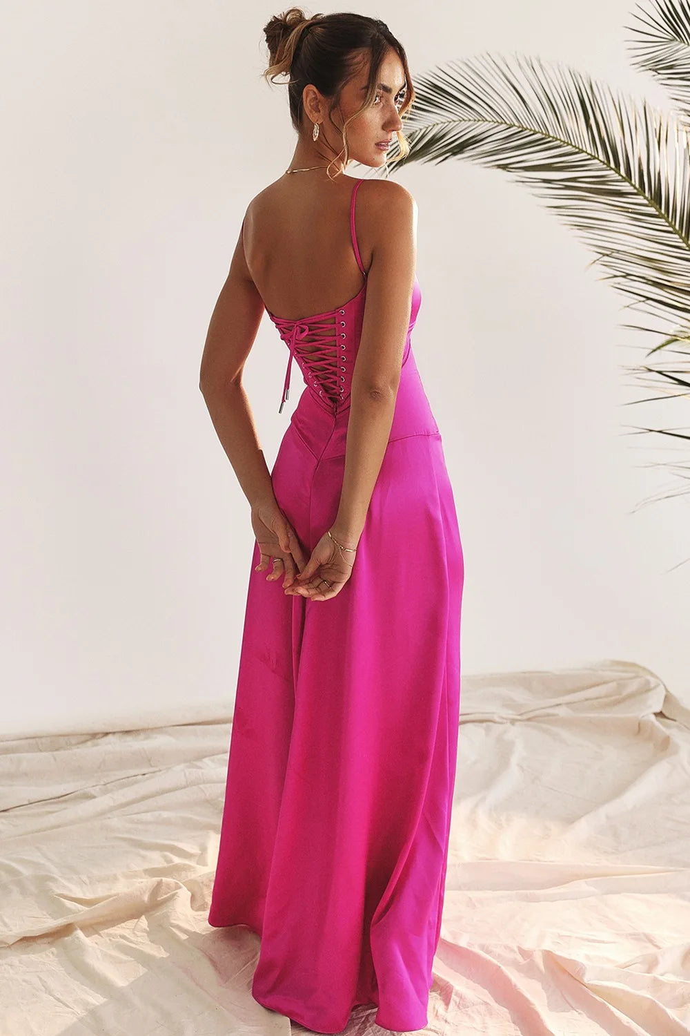 Women's new sexy slip dress slim backless dress long evening dress for women by DERILUJA LLC