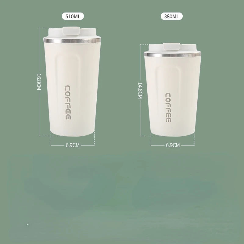 350ml/500ml Stainless Steel Coffee Cup Travel Thermal Mug Leak-Proof Thermos Bottle Tea Coffee Mug Vacuum Flask Insulated Cups