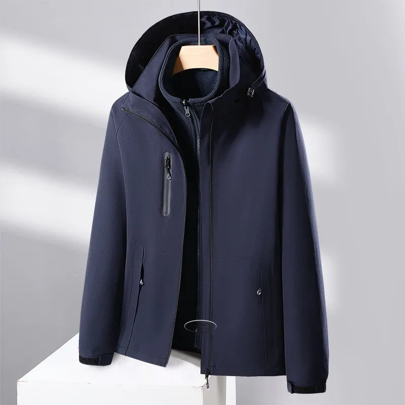 Winter Three-in-one Jacket with Electric Heating and Removable Sports Jacket To Prevent Cold and Rain Heated and Warm women's Jacket