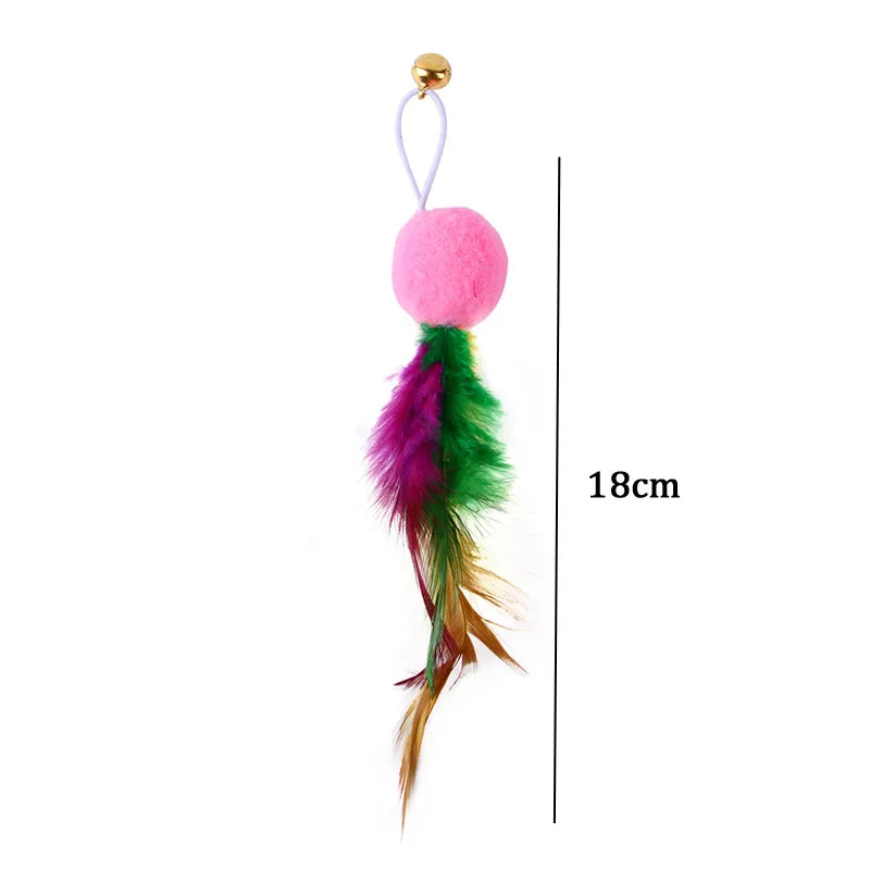 Pet Cat Toys Elasticity Retractable Hanging Door Type Interactive Toy For Kitten Mouse Catnip Scratch Rope Toy Pet Supplies by DERILUJA LLC