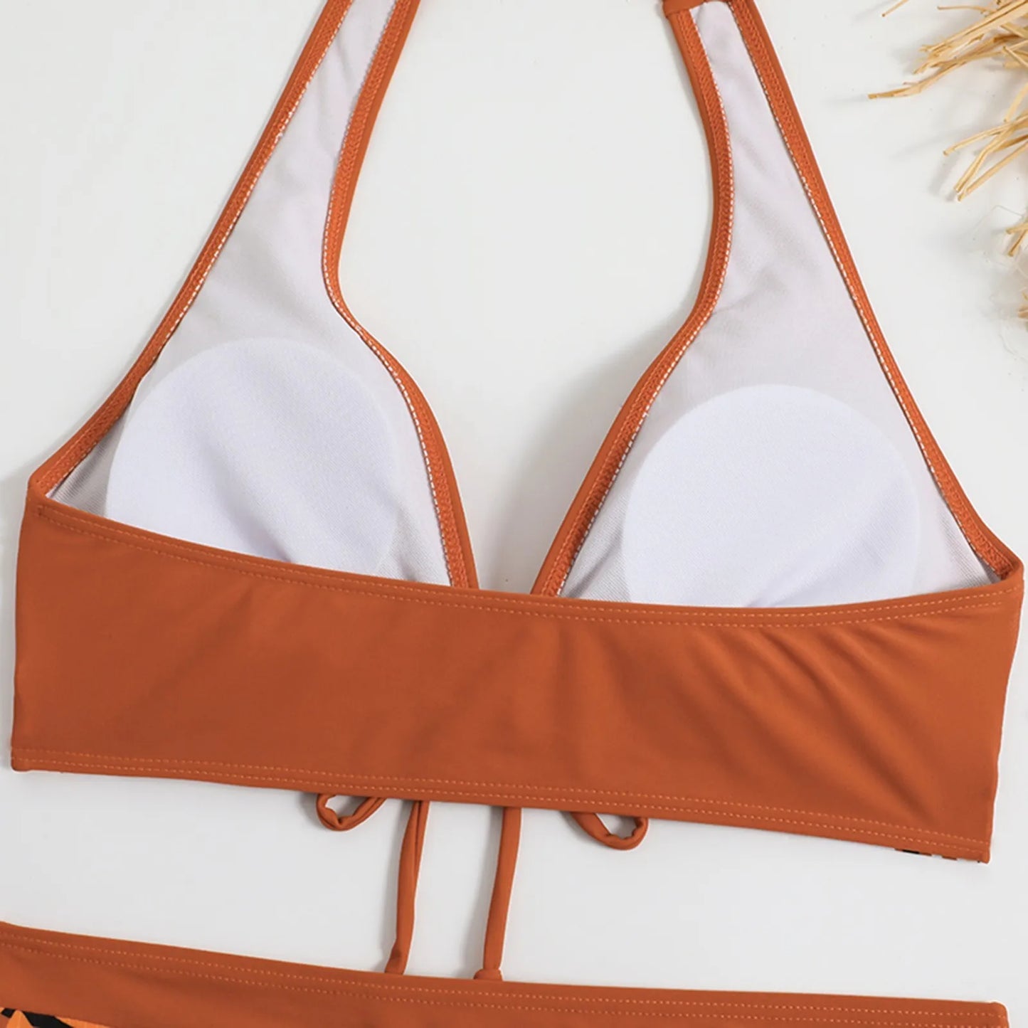 Women's Paneled Printed Swimsuit Ladies Fashion High Waist Swimsuit Two-Piece Set V-Neck Bathing Suits Female by DERILUJA LLC