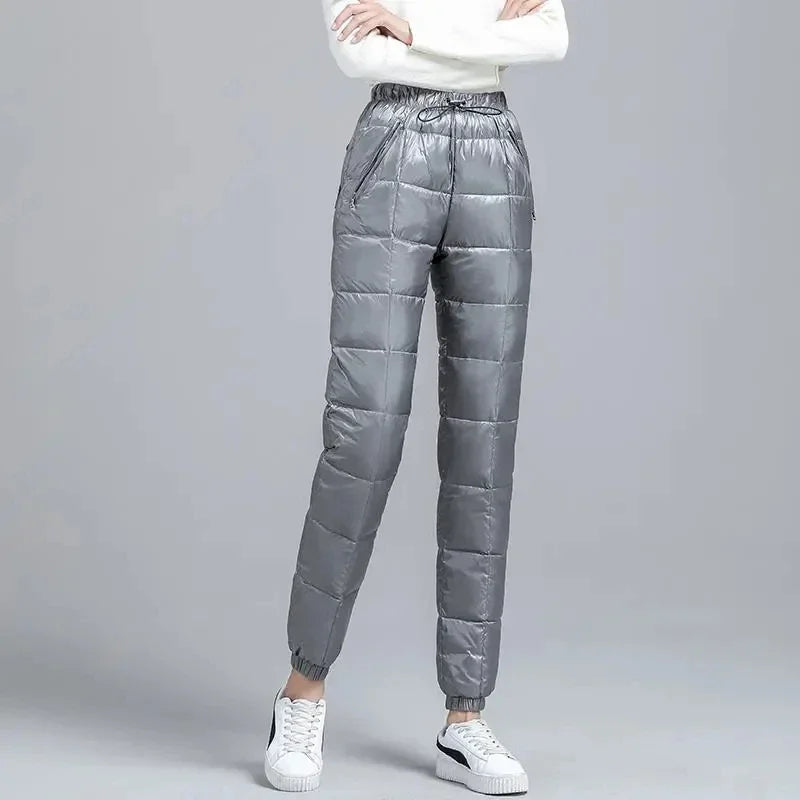 Women Casual Cotton Pantalones Oversize 4XL Warm Winter Jogger Pants Windproof Elastic High Waist Sweatpants Snow Wear Capris by DERILUJA LLC