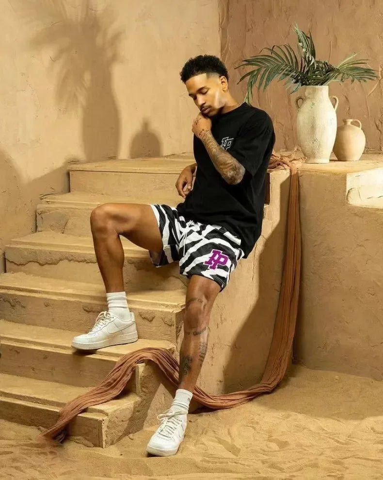 Mens Clothing IP Trend Casual Shorts Summer Fitness Sports Mesh Breathable Quick Dry Short Pants Man Beach Basketball Sweatpants by DERILUJA LLC