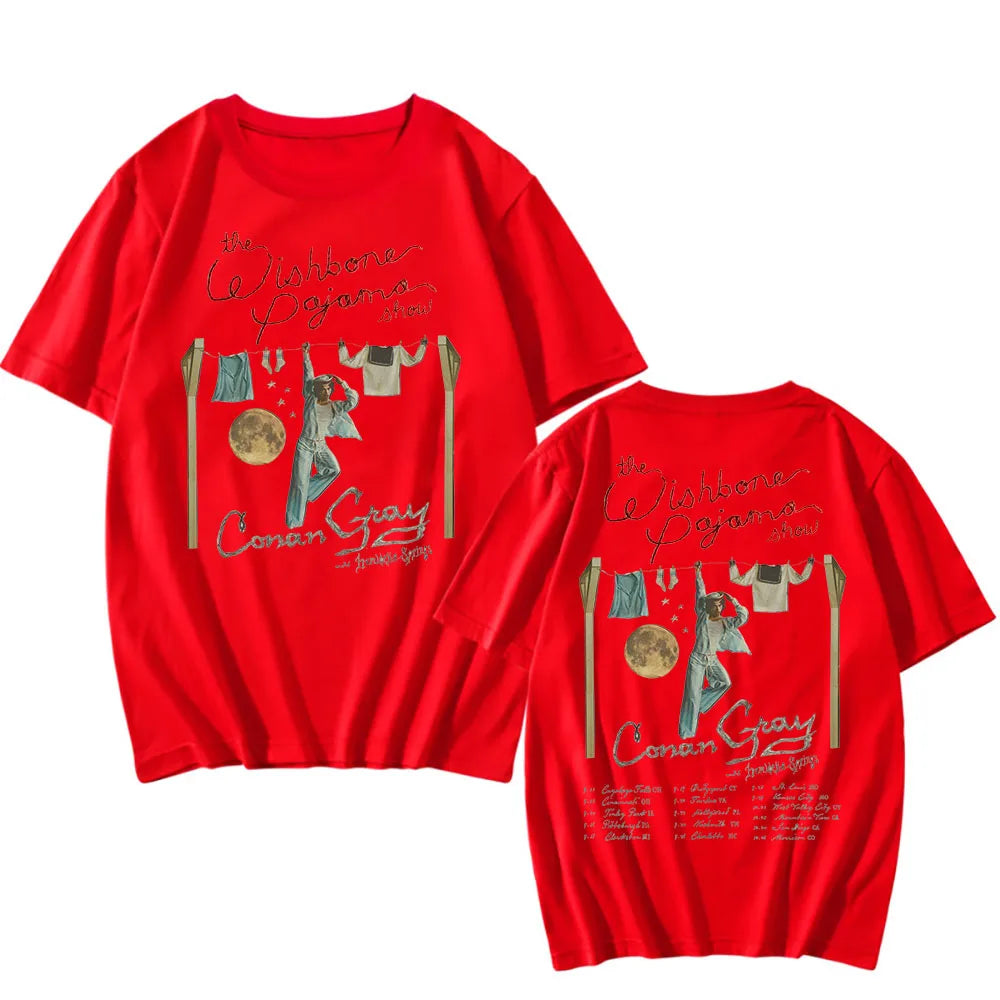 Conan Gray The Wishbone Pajama Show Tour T-shirt 2026 NEW Album Printing Tshirts Cotton Summer Men Women T Shirt Streetwear Male by DERILUJA LLC