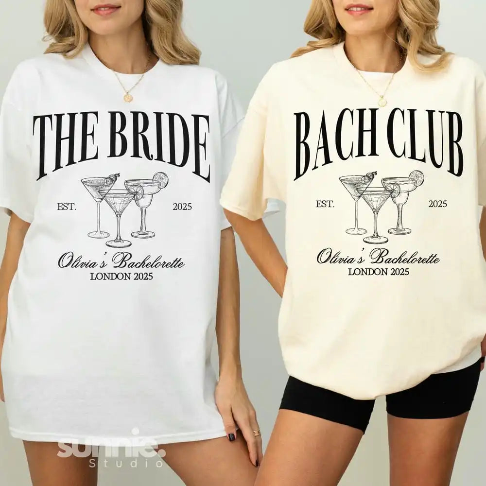 The Bach Club Hen Do T Shirt Hen Party Cocktail Shirt Bachelorette Funny Comfort Shirts Cotton Y2K Top Daily Trendy Streetwear 2026 by DERILUJA LLC