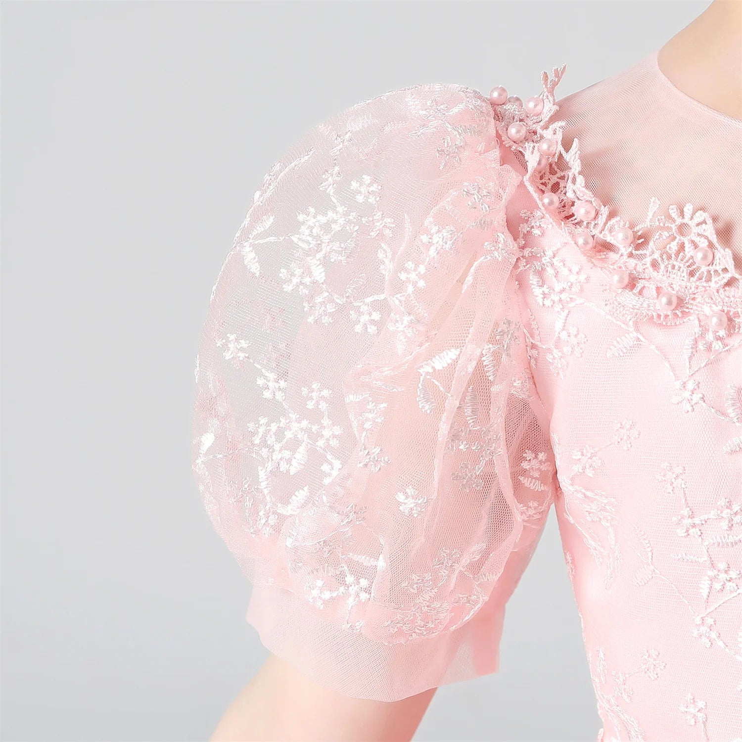 Girl Flower Dress Lace Embroidered Wedding Princess Dress Host Performance Costume Gown Christmas Party Evening Dresses by DERILUJA LLC